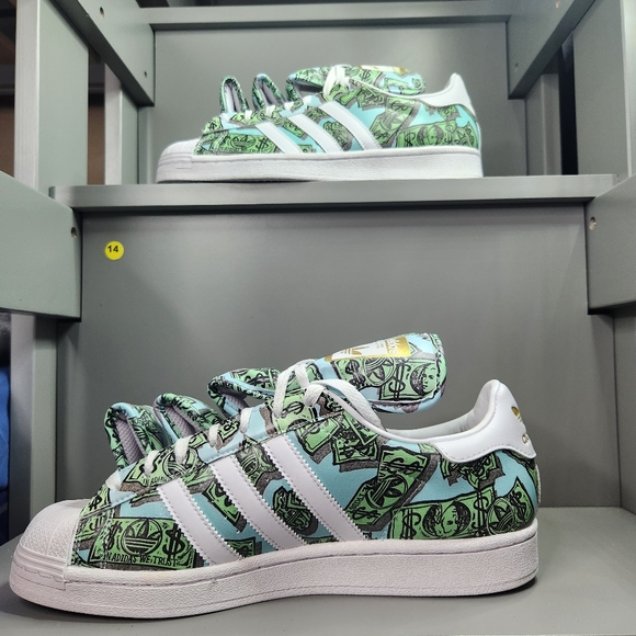 Adidas jeremy scott x super Star 'Money'  HP6596 Size 9.5 men- 10.5 Women's - Picture 6 of 12